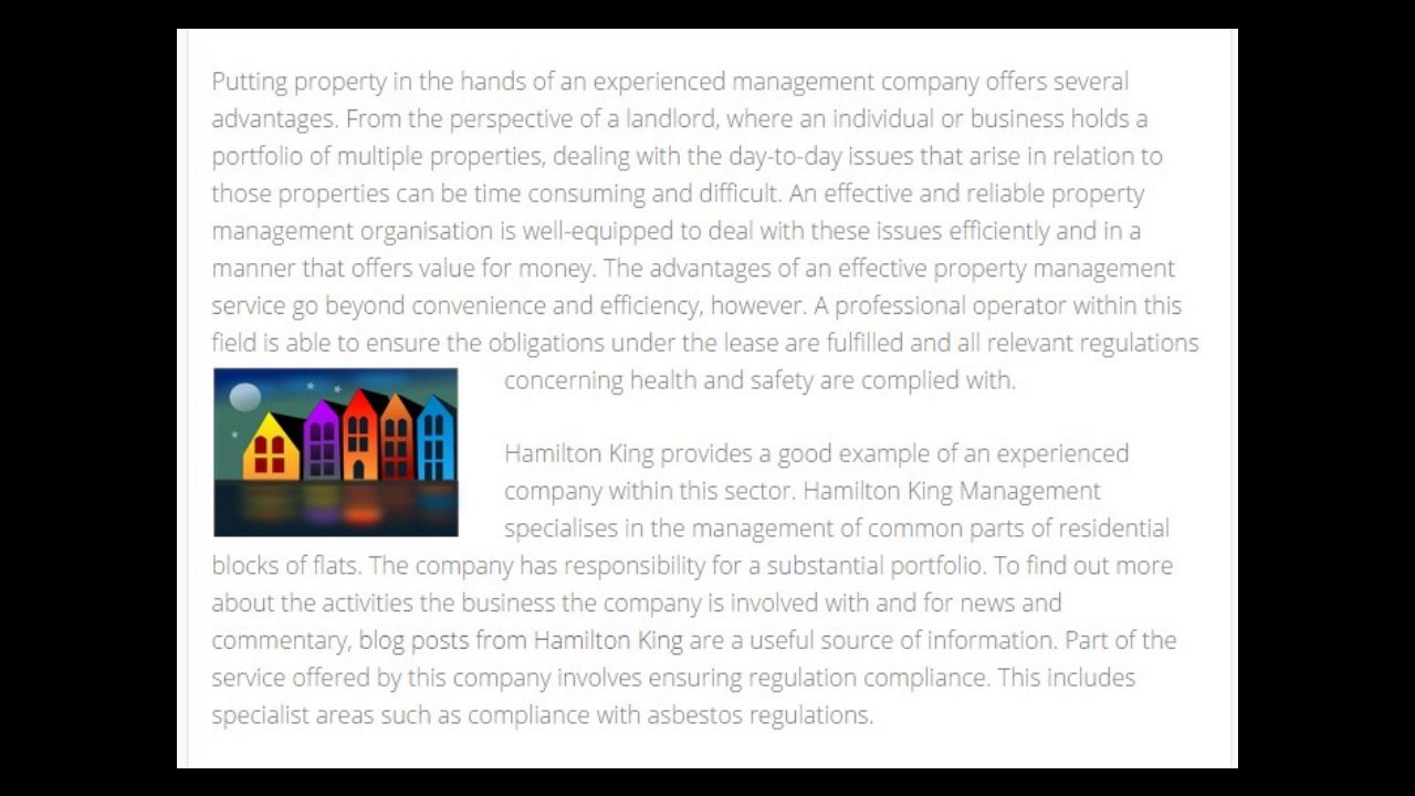 Hamilton King appreciates property owners need to be aware of the risks of exposure to asbestos