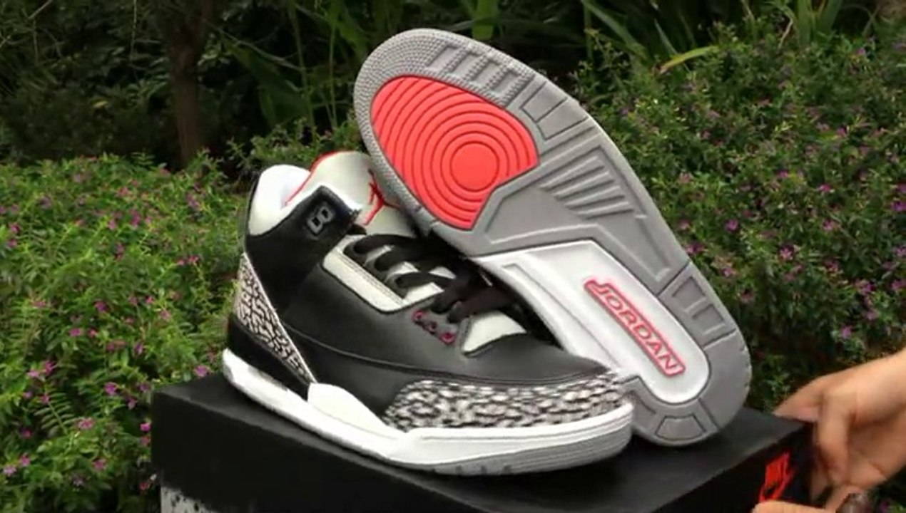Authentic Nike Air Jordan 3 Retro Black Grey Red Mens Shoes Review From www.kicksgrid1.ru