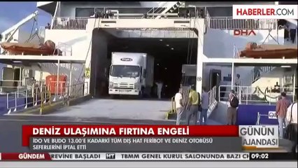 Deniz Ulaşımına Fırtına Engeli