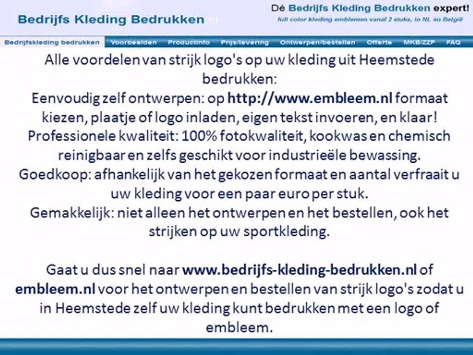 Kleding bedrukken Heemstede