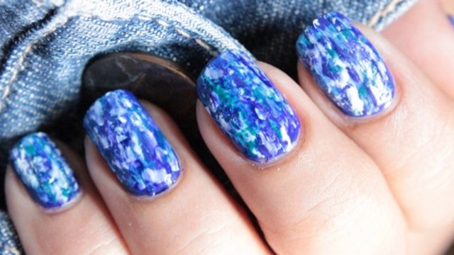 Denim Nails - No Tools Nail Art Design ! - Nail Polish Designs Without Tools