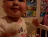 baby attempts tongue twister