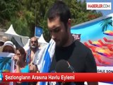 Marmaris'te, 'Şezlongunu Çek, Havlumu Sereceğim' Eylemi