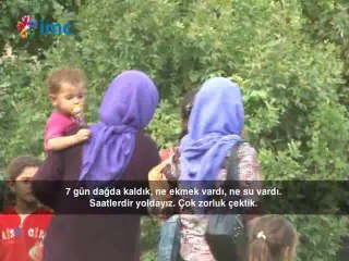 İMC TV dağ yollarından sınırı aşan Ezidileri görüntüledi