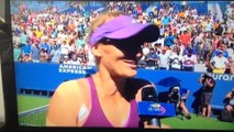 Mirjana Lucic-Baroni Interview after defeating Simona Halep US Open 2014