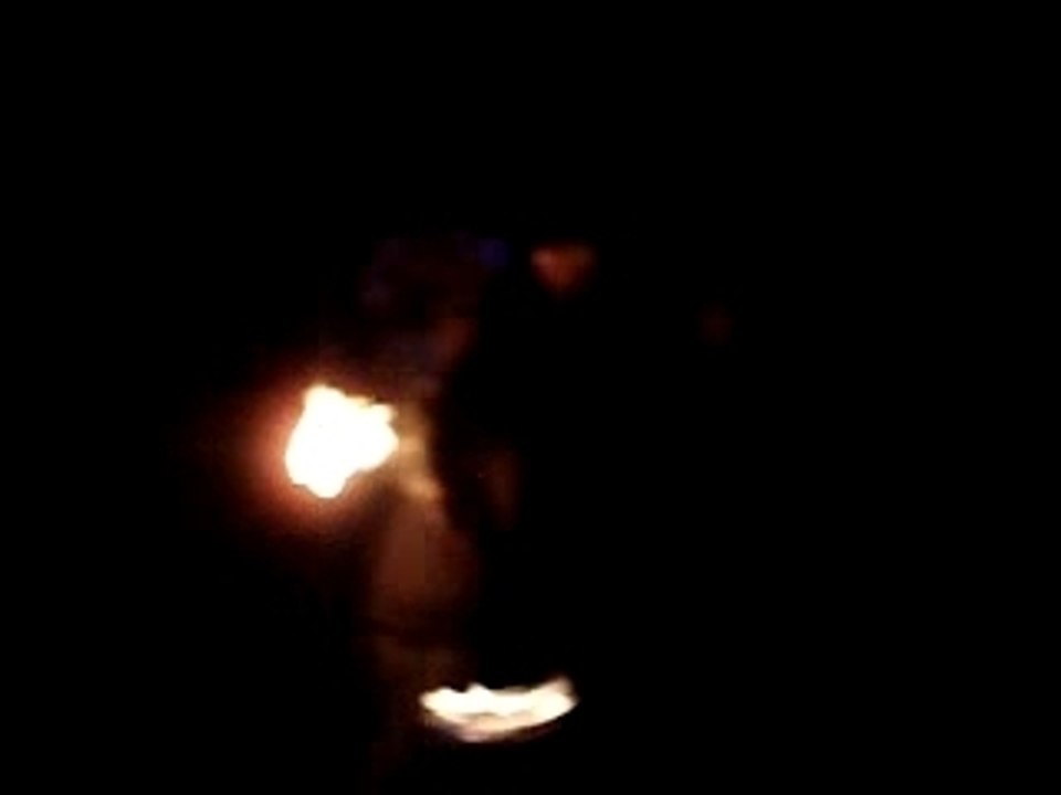 teuf ardeche nunchacu enflammé