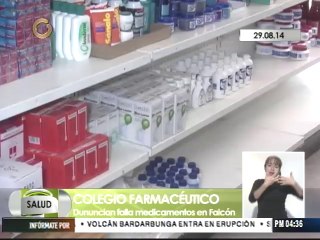 Reportan 60% de déficit de medicinas en Falcón