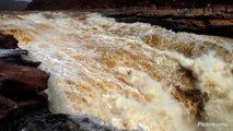 Incredible Hukou Waterfall Draws Tourists After Rainfall Swells Waters