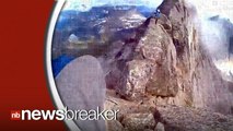 Terrifying Video Shows Mountain Climbers Crawling Along Narrow Summit