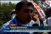 Agricultores de Perú marchan contra aprobación de proyecto minero