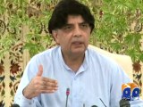 Ch Nisar on ISPR Statement-30 Aug 2014