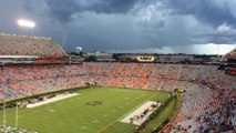 Lightning during the Auburn vs Arkansas game