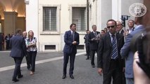 Roma - Renzi nel cortile di Palazzo Chigi (29.08.14)