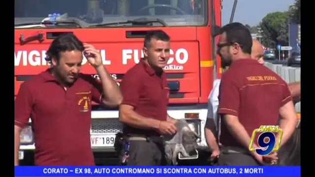 CORATO | auto contromano sulla ex ss 98 si sconta con autobus, 2 morti