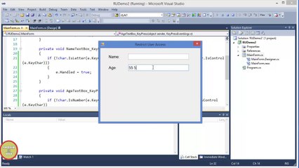 C# How to restrict users to enter specific information in data entry forms In Urdu