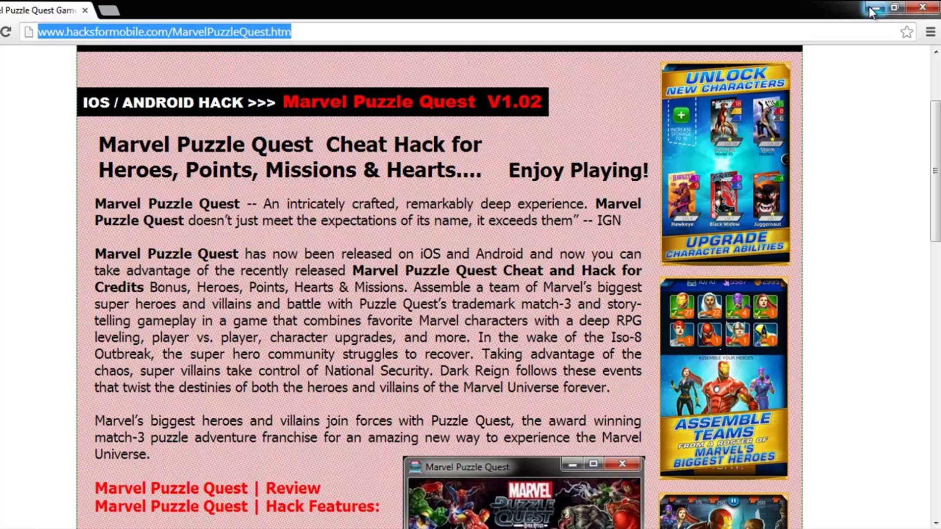 Marvel Puzzle Quest Cheats Missions, and Unlock Level - video Dailymotion