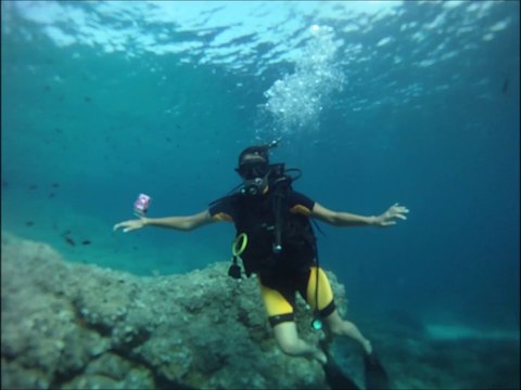 Baptême plongée sous-marine.
