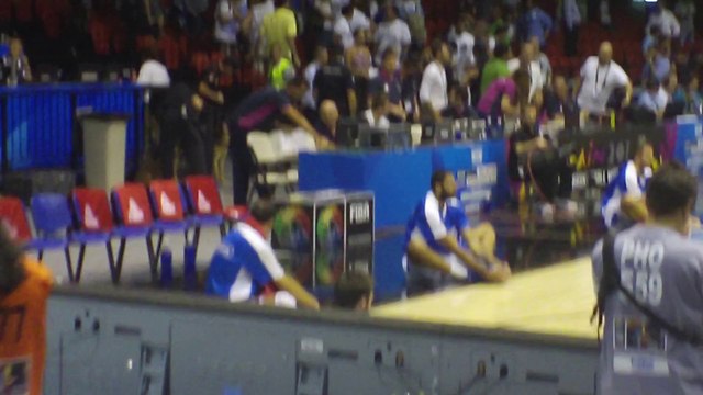 Η προθέρμανση της Εθνικής ομάδας