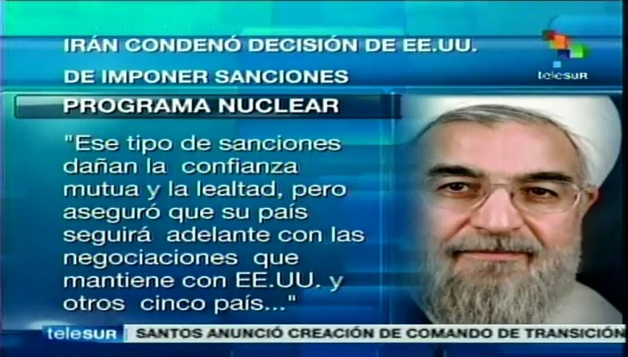 Pese a sanciones de Washington, Irán seguirá negociando: Rohaní