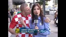 Crazy Guy Kisses Brazilian Tv Reporter On Live