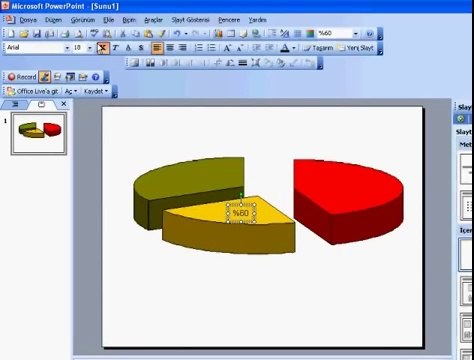 Excel Dosyasında Pasta Grafik Oluşturma