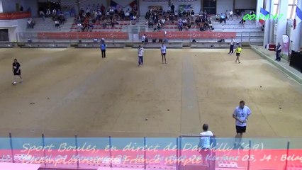 Quarts de finale F1 et D1, France Simple, Sport Boules, Dardilly 2014