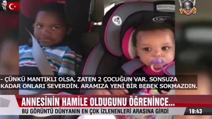 Annesinin hamile kalmasına tepki gösteren çocuk