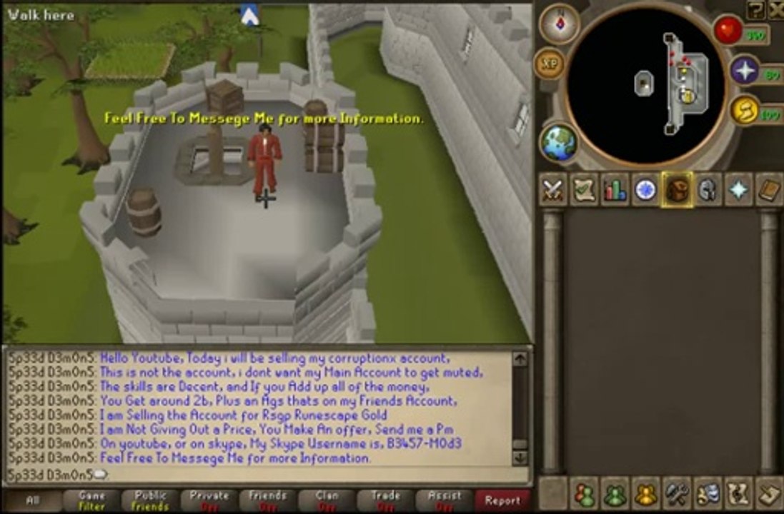 PlayerUp.com - Buy Sell Accounts - Selling CorruptionX Account (RSGP)