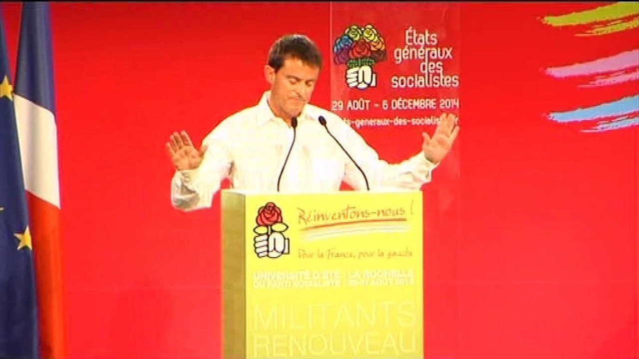 Le début du discours de Valls perturbé par les frondeurs