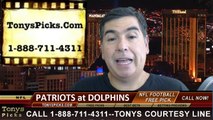 Miami Dolphins vs. New England Patriots Pick Prediction NFL Pro Football Odds Preview 9-7-2014