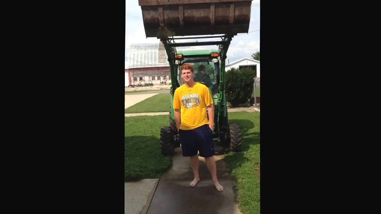 ALS ice bucket challenge epic fail Tractor Hits Head video Dailymotion