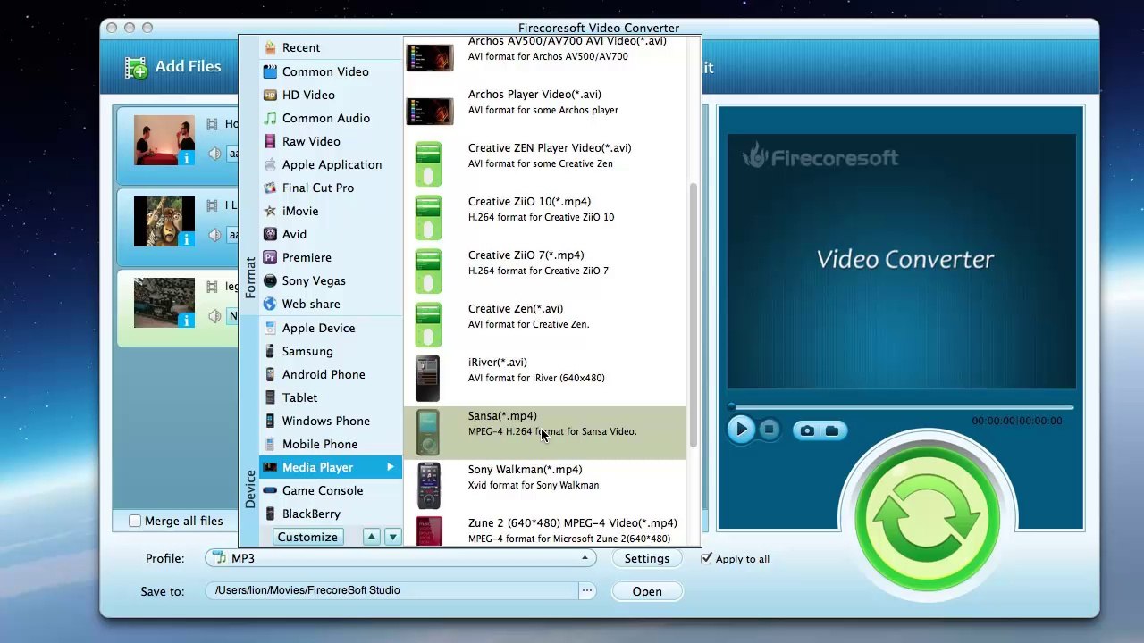 Zune Video Converter convert any video to Zune for playing