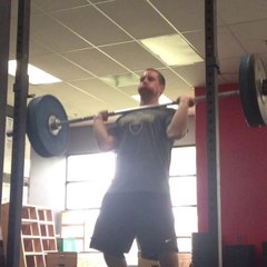 8/29- push press, heavy triple. 185 lbs