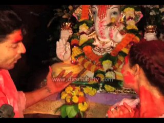 Gurmeet & Debina Ganpati  Visarjan  got emotion (1st step)