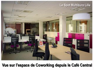 Le Spot Multiburo coworking à Lille. Ouverture face à la Gare Lille Flandres de plus de 1000m² d'espaces de travail partagés et collaboratifs pour se réunir et entreprendre. L'espace accueille les entrepreneurs, start-up, télétravailleurs & consultants