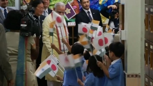 India's Prime Minister tours Japanese school during Tokyo visit