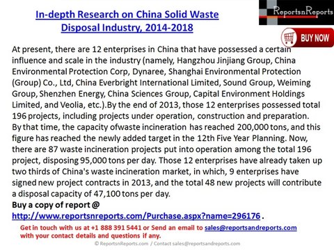 In-depth Research on China Solid Waste Disposal Industry, 2014-2018