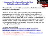 Research and Development Forecast of Core Drilling Rig Market in China, 2014