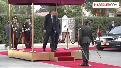 Cumhurbaşkanı Erdoğan KKTC Cumhurbaşkanlığı Sarayı'nda Resmi Törenle Karşılandı