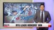 L.A. Dodgers' Ryu Hyun-jin sharp in return from injury, earns career-high 14th win