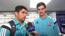 Courtois vira tradutor de Diego Costa no Chelsea