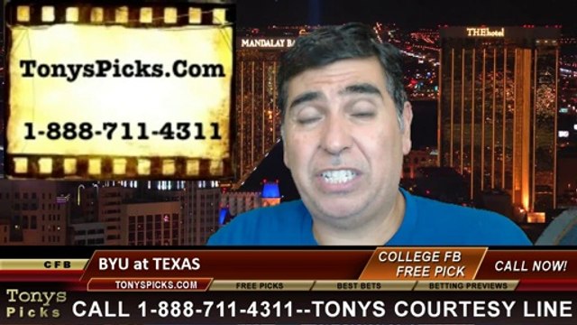Texas Longhorns vs. BYU Cougars Pick Prediction NCAA College Football Odds Preview 9-6-2014