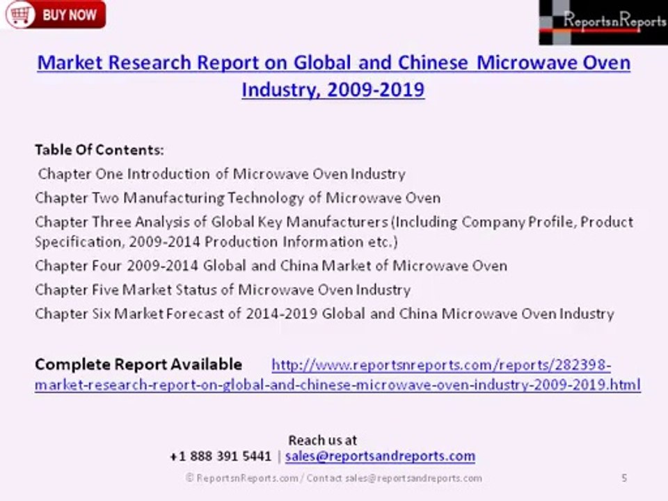 Global and China Microwave Oven Trends & Analysis 2019
