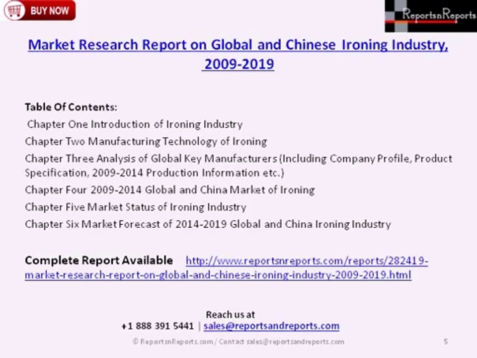 Global and China Ironing Industry Trends & Analysis 2019
