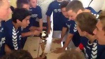 Joie des U15 de l'entente Moreuil - Sains/St-Fuscien après leur victoire en coupe de l'Amienoise Sud 2013/2014