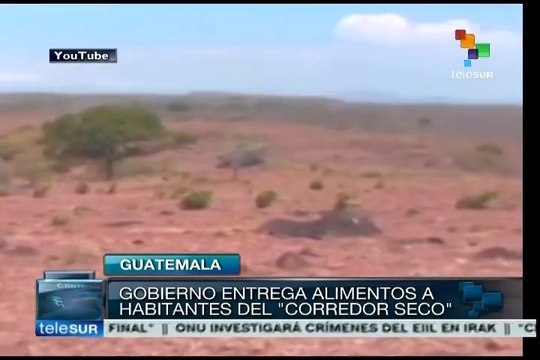 Gob. de Guatemala entrega alimentos a habitantes del corredor seco