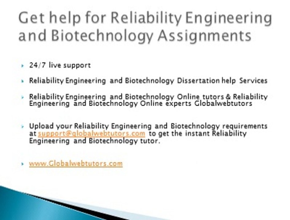 Reliability Engineering Assignment help