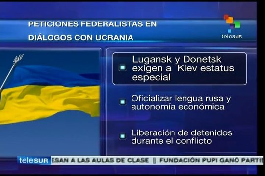 Federalistas piden a Kiev estatus especial para el este de Ucrania