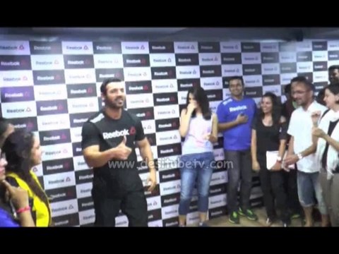 John Abraham & Nargis Fakhri launch the reebok fit store & studio