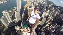 Selfie le lus dingue du monde par les Skyscraper sur le toit de Hong Kong!